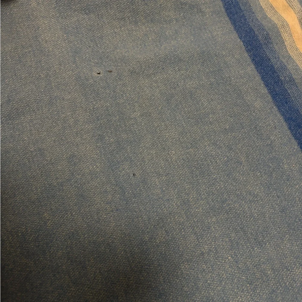 Vintage blue Striped Blanket